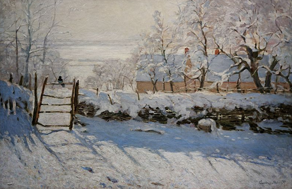 winter painting Monet