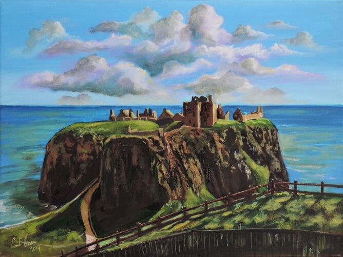 Dunnottar castle Aberdeenshire #painting