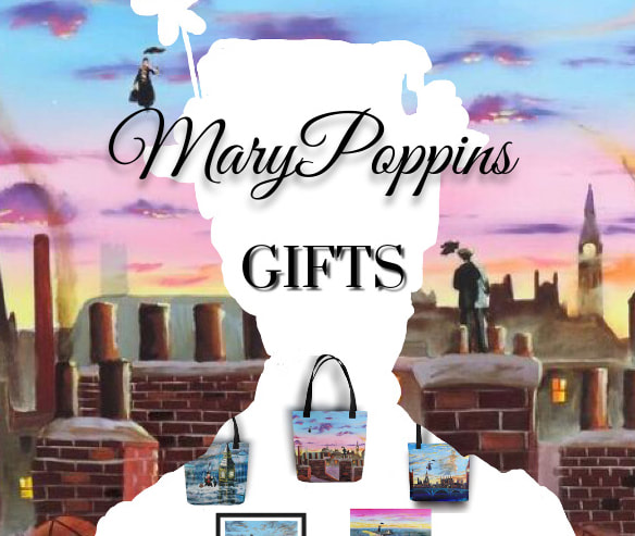 Welcome to my Mary Poppins art page. I have a range of Mary Poppins gift ideas such as original paintings and prints. The beloved Disney classic is one of my favourite films and I wanted to paint some of the magic as art on canvas.