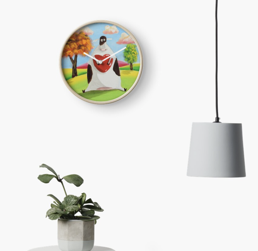 cow with a clock nursery decor