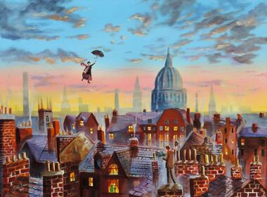 Mary Poppins oil #painting on canvas #MaryPoppins #art #instanight #gordonbruceart